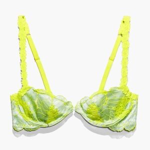 Savage X Fenty Poppies Unlined Laxe Demi Bra 38D NWT